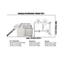 Single Phase Fully Automatic Sanitary Pad Making Machine .